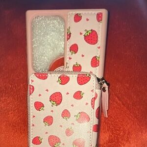 Strawberry Pattern Phone Case - Pink